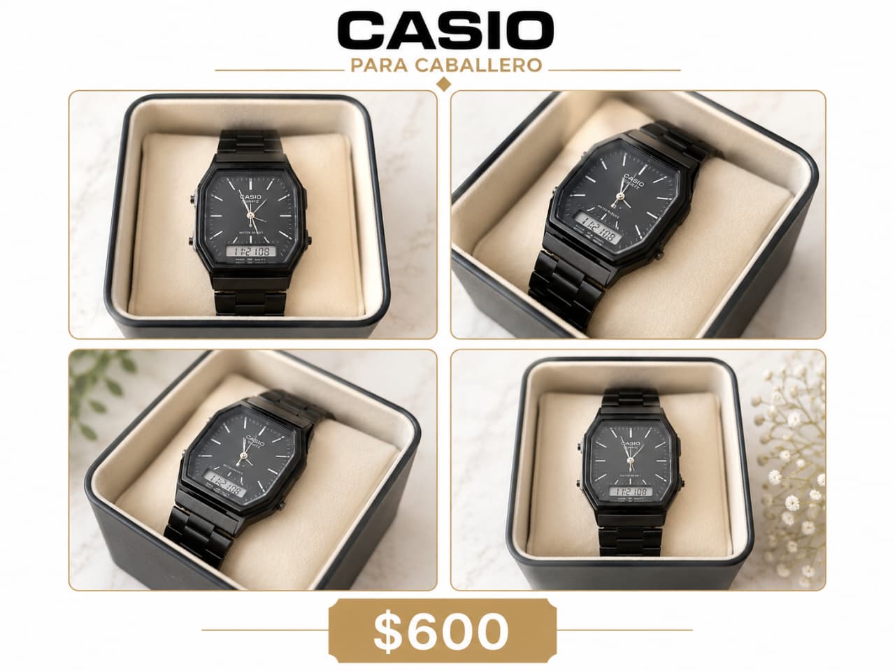 Reloj Casio negro para caballero