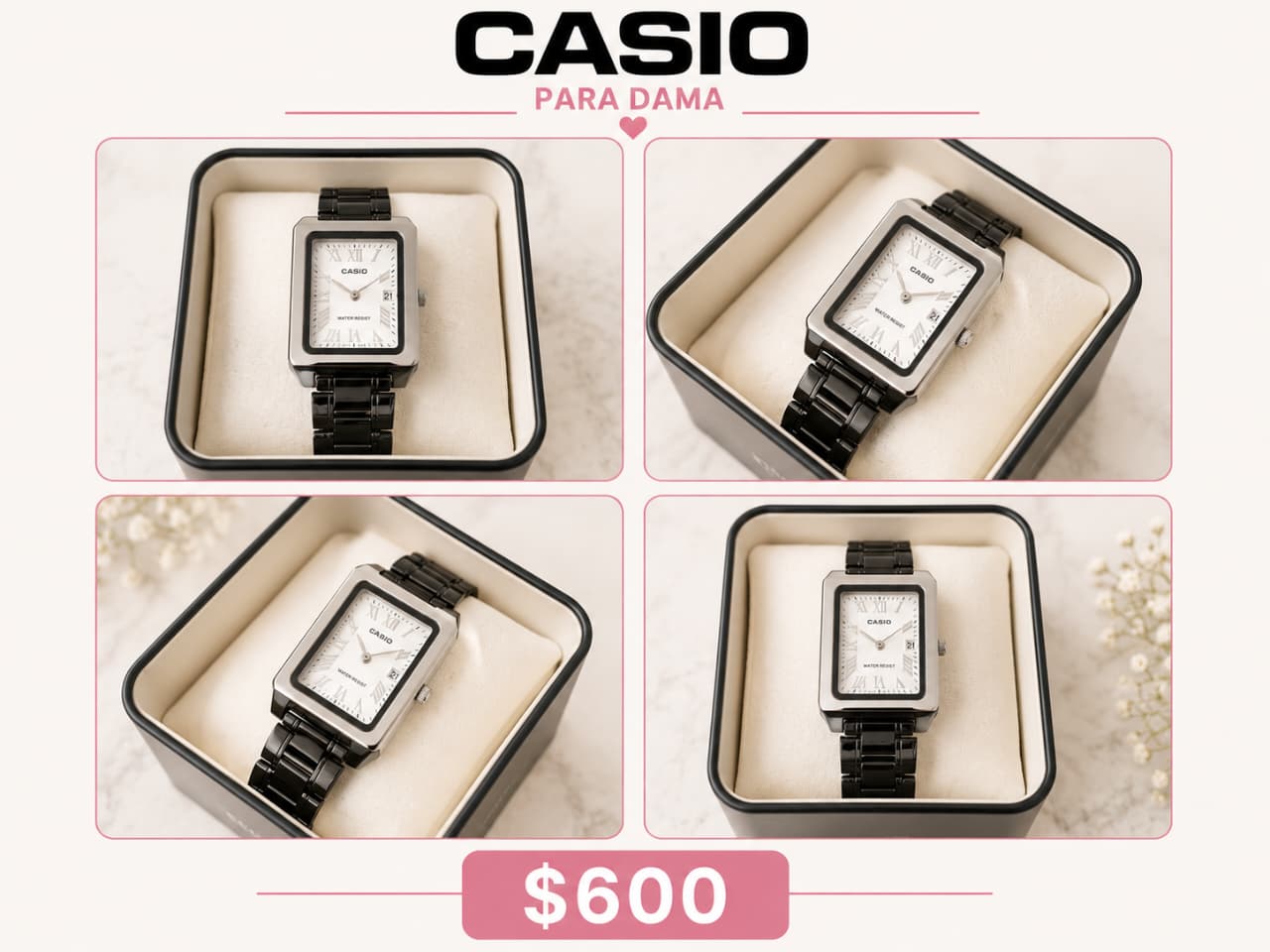 Reloj Casio rectangular para dama